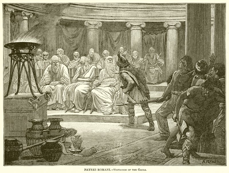Romerske fædre.--Gallernes besøg af English School