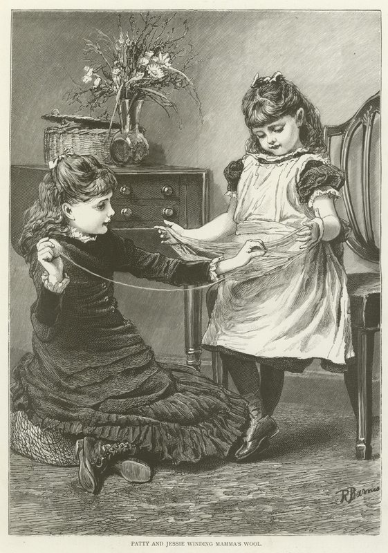 Patty and Jessie winding mammas wool  af English School