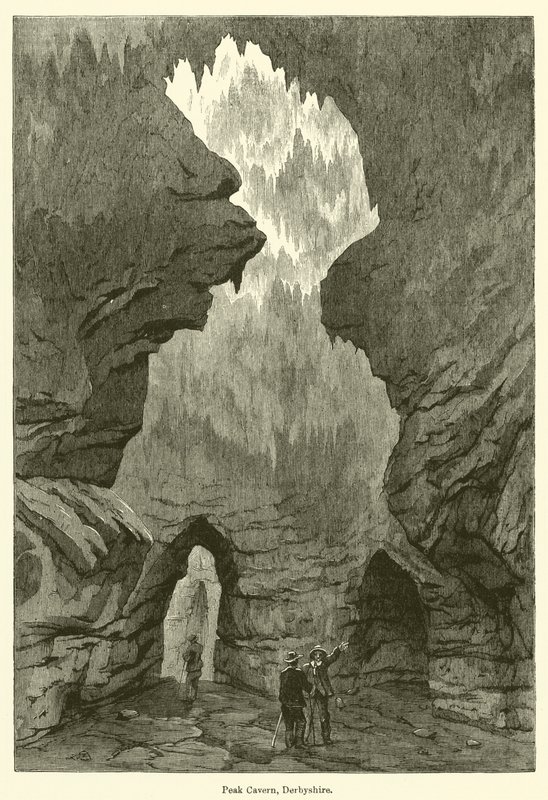 Peak Cavern, Derbyshire (gravering) af English School
