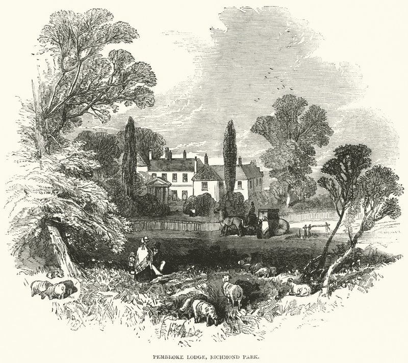 Pembroke Lodge, Richmond Park (gravering) af English School