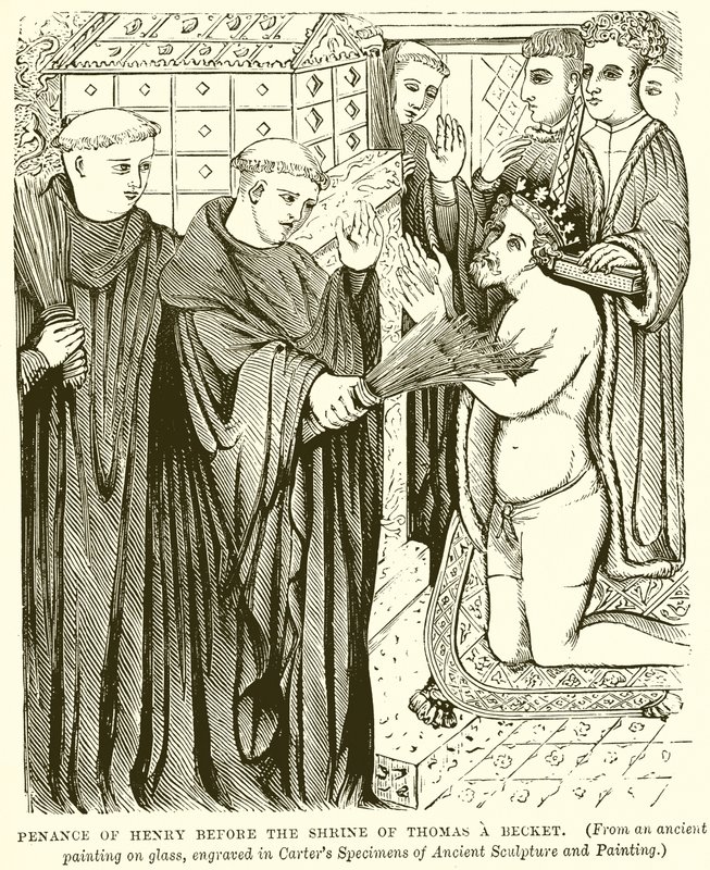 Henriks bod før helligdommen for Thomas a Becket af English School