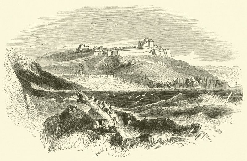 Pendennis Castle (gravering) af English School