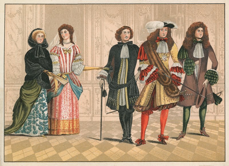 Udmærkede personer, muligvis tyske, c 1680 (chromolitho) af English School