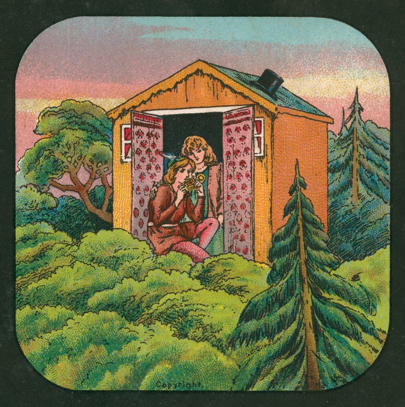 Peter Pan, lanterneskyde, c 1910 (farve litho) af English School