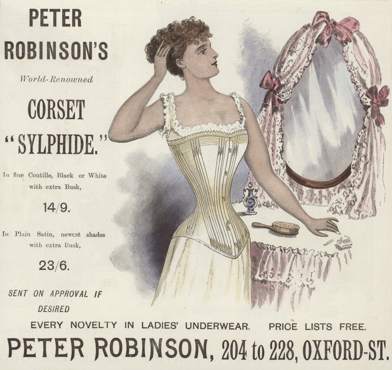 Peter Robinsons verdenskendte korsetsylphide af English School