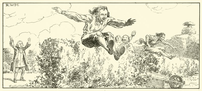 Peter og hans venner i Evelyns Garden (blæk på papir) af English School