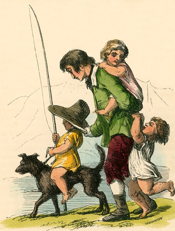 Peter leger med børnene af English School