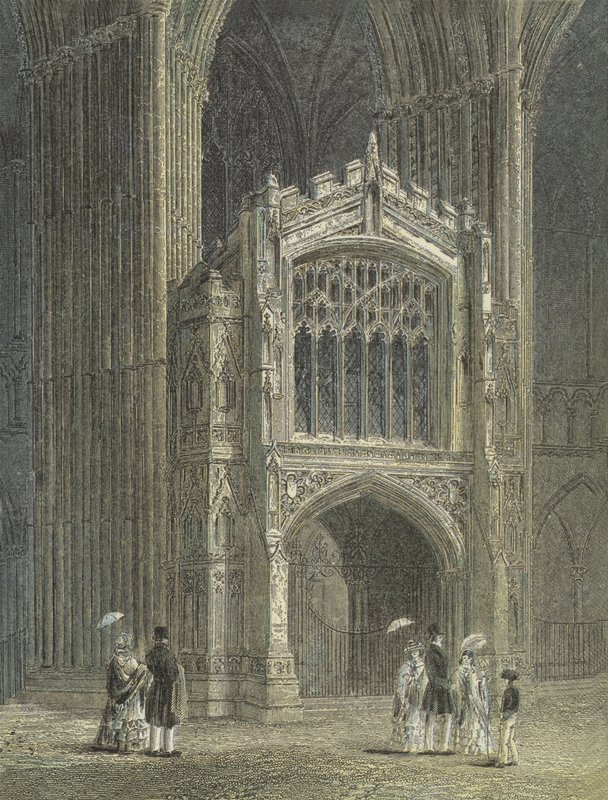 Peterborough Cathedral, View of the Porch, West End af English School