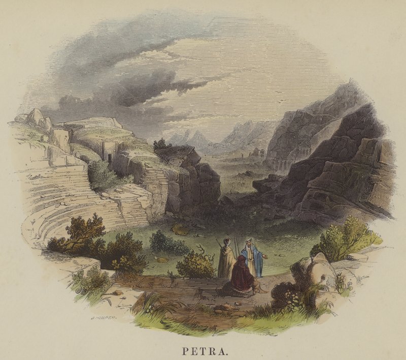 Petra (farvet gravering) af English School