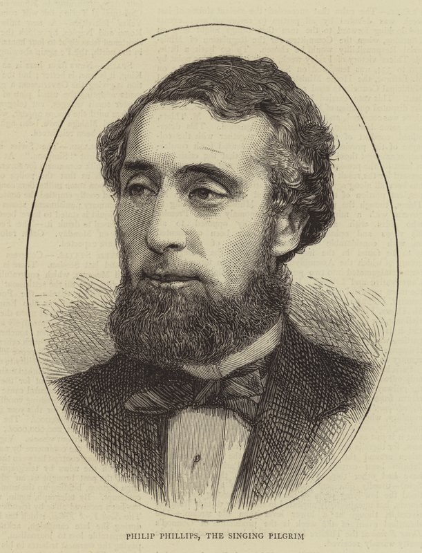 Philip Phillips, den syngende pilgrim (gravering) af English School