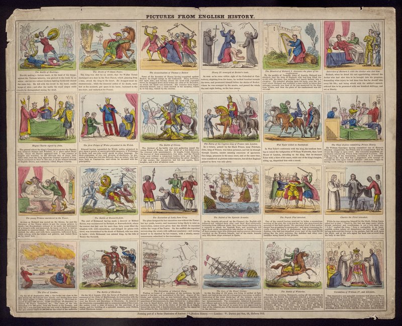 Billeder fra engelsk historie (farvegravering) af English School