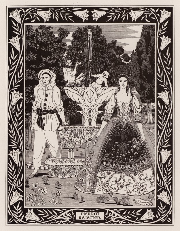 Pierrot afvist (Litho) af English School