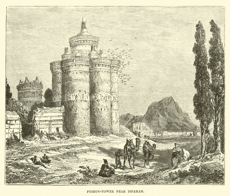 Pigeon-Tower near Ispahan  af English School