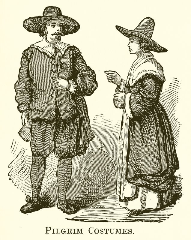 Pilgrimskostumer af English School