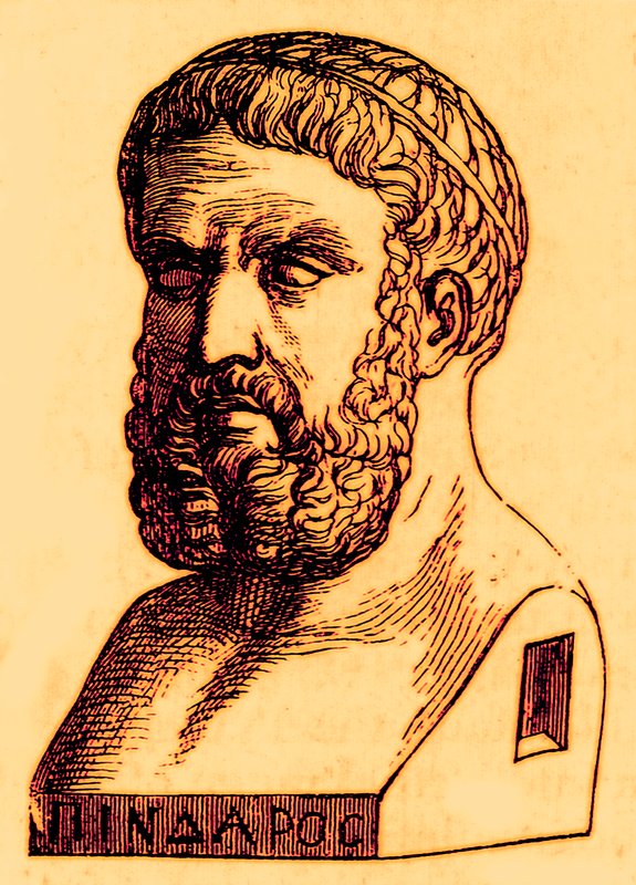Pindar, illustration fra The Illustrated History of the World, udgivet ca. 1880 (digitalt forbedret billede) af English School