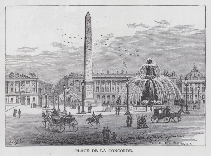 Place De La Concorde (gravering) af English School