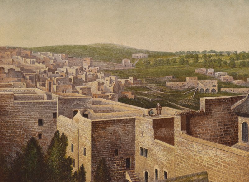 Steder nævnt i Bibelen: Betlehem (chromolitho) af English School