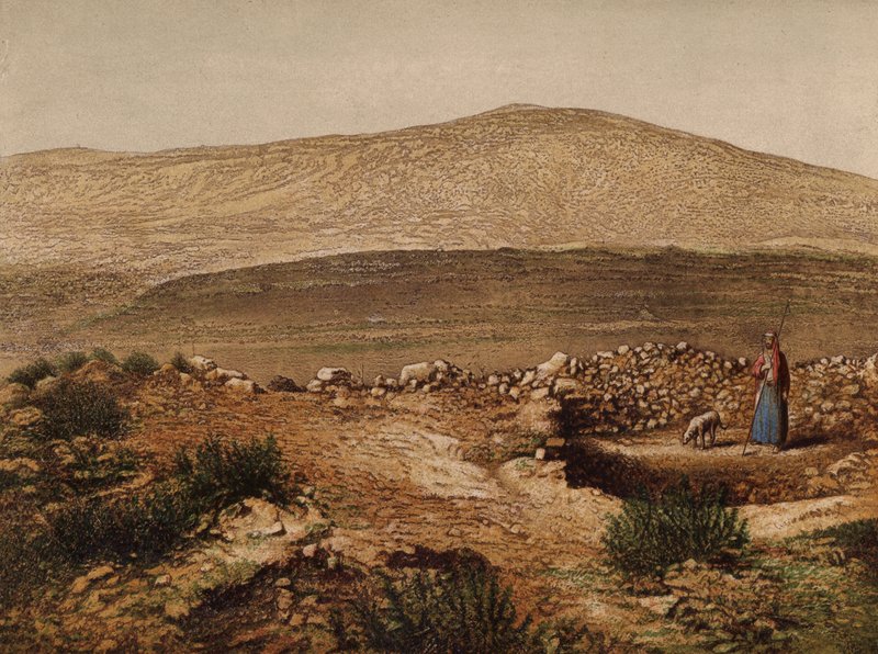 Steder nævnt i Bibelen: Jacobs brønd (chromolitho) af English School