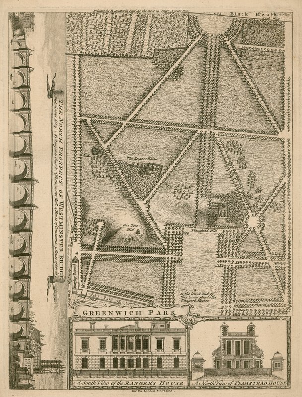 Plan over Greenwich Park, London af English School