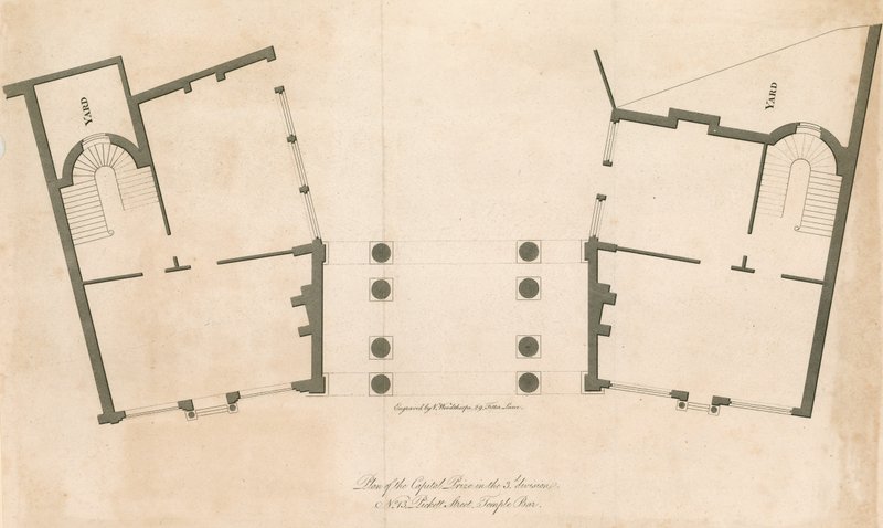 Plan for hovedstadsprisen, 13 Pickett Street, Temple Bar, London af English School