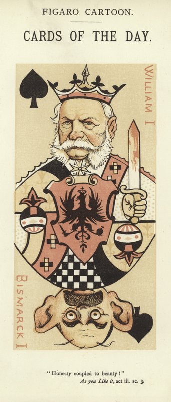 Spillekort med William I og Otto von Bismarck af English School