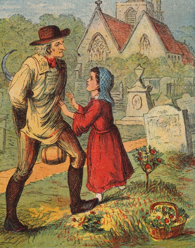 "Vær venlig ikke at træde der, sir!" (farvelitografi) af English School
