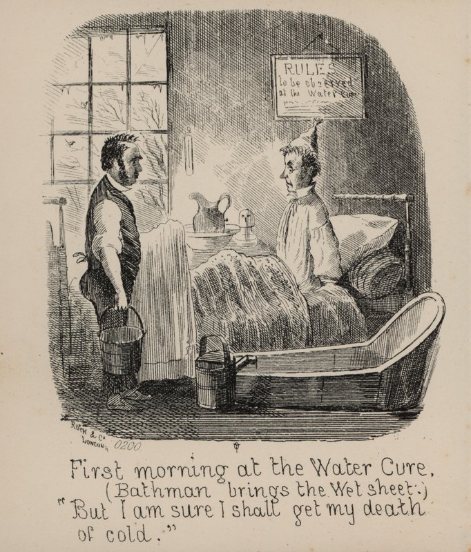 Pleasures of The Water Cure, First Morning (gravering) af English School