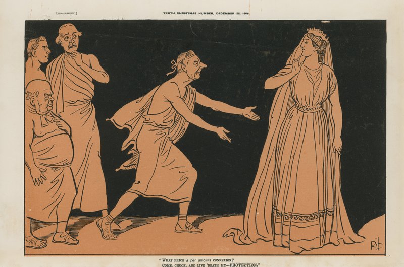 Politisk tegneserie af English School