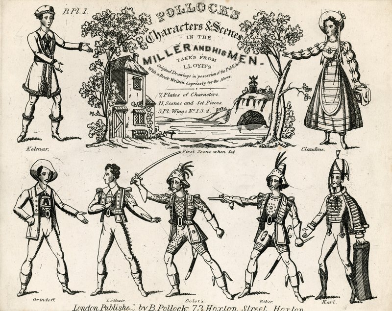 Pollocks karakterer og scener i Miller and His Men af English School