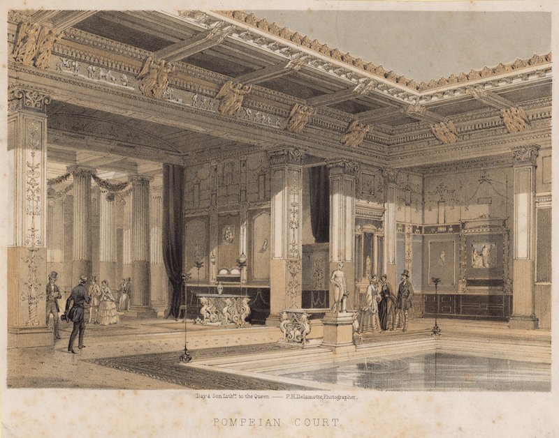 Pompeian Court, Crystal Palace, Sydenham af English School