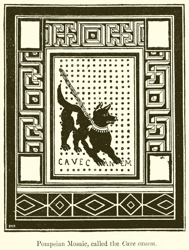 Pompeiansk mosaik, kaldet Cave Canem af English School