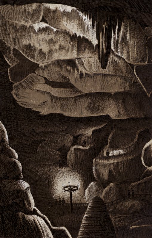 Pools Cavern (litho) af English School
