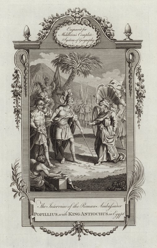 Popillius, med kong Antiochus af English School