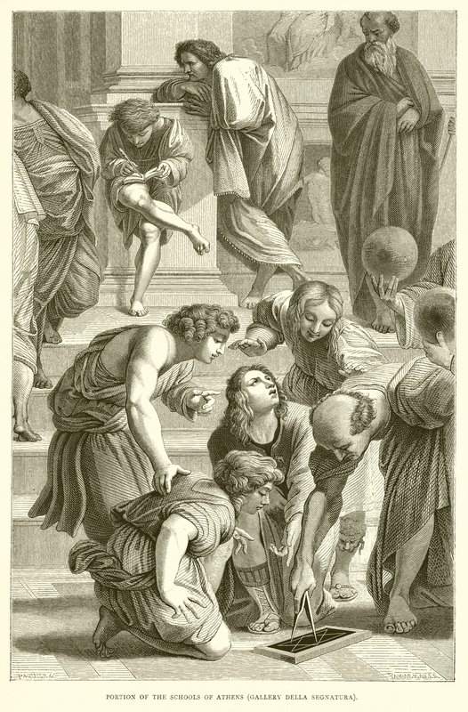 Del af skolerne i Athen (Gallery Della Segnatura) af English School
