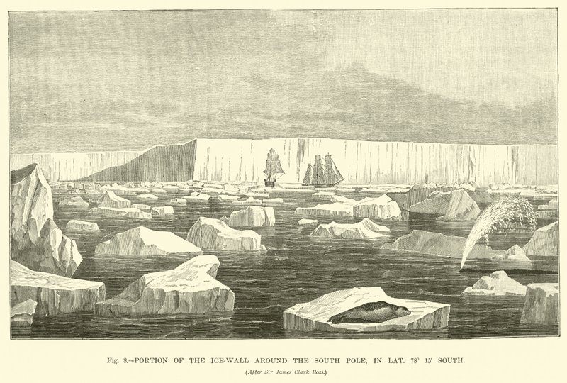 Portion of the ice-wall around the South Pole, in Latitude 78° 15 South  af English School