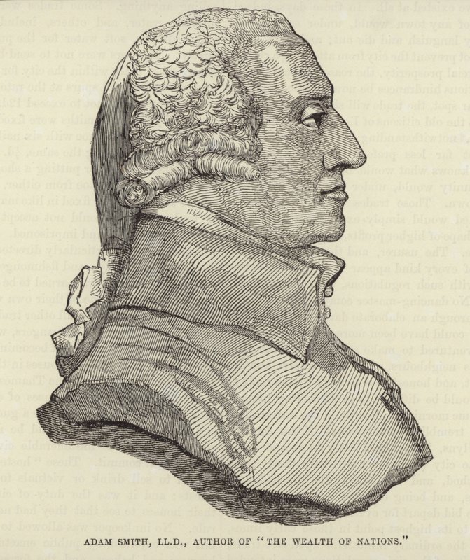 Portræt af Adam Smith af English School