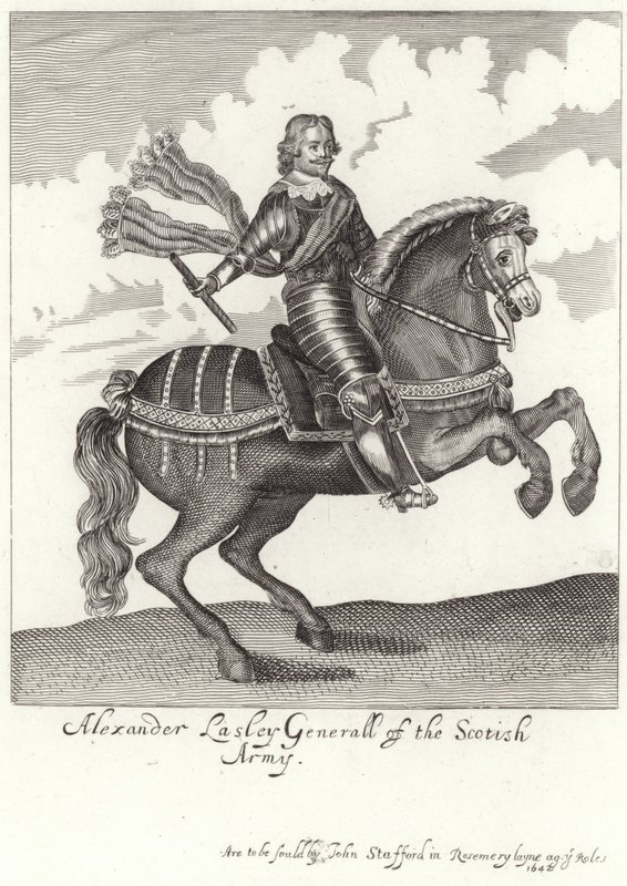 Portræt af Alexander Leslie, jarl af Leven af English School