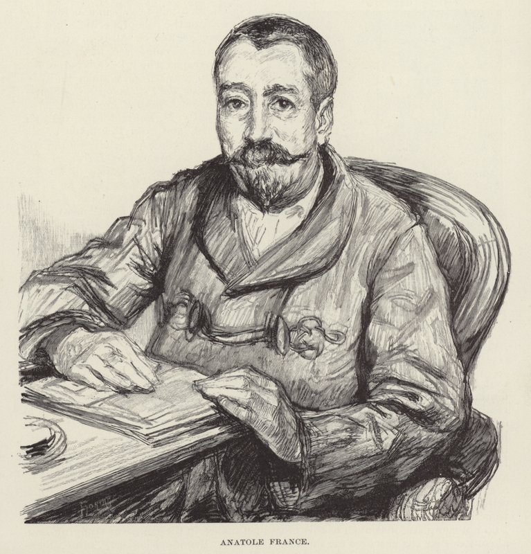 Portræt af Anatole France af English School
