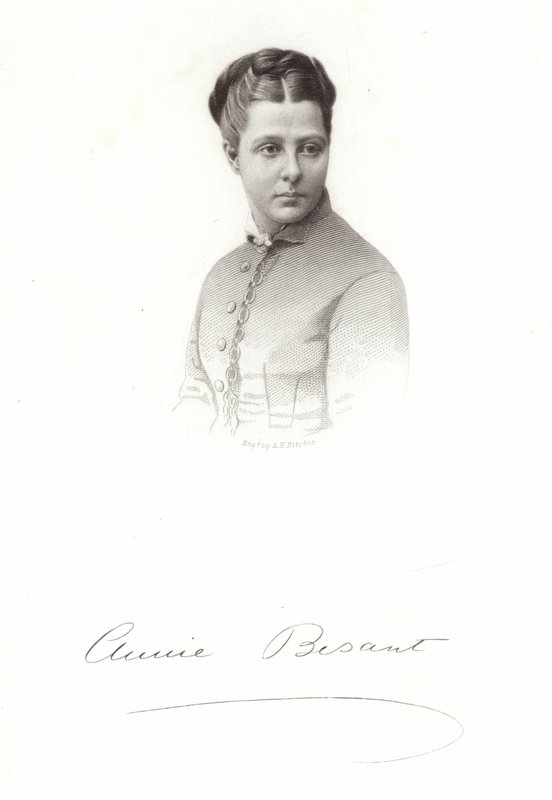 Portræt af Annie Besant af English School