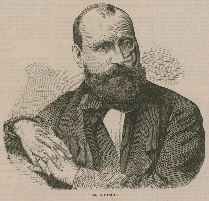 Portræt af Charles-Francois Gounod af English School