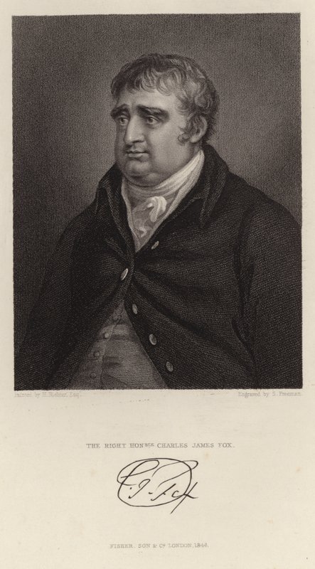 Portræt af Charles James Fox af English School