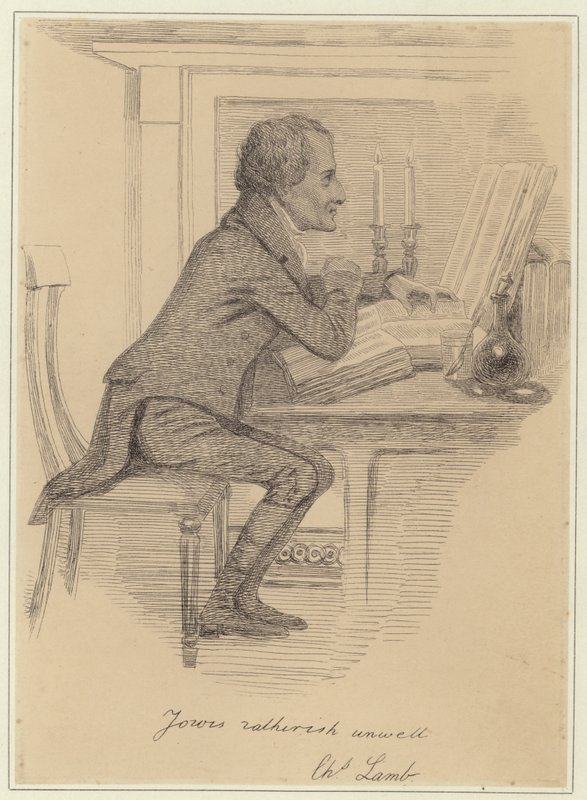 Portræt af Charles Lamb af English School