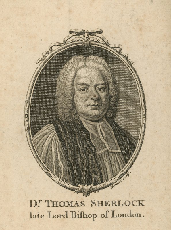 Portræt af Dr. Thomas Sherlock af English School