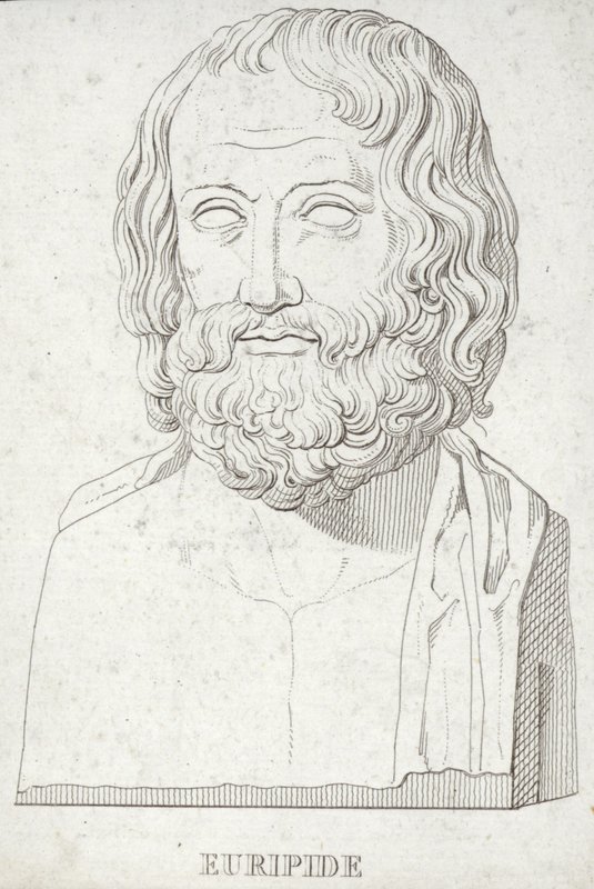 Portræt af Euripides af English School