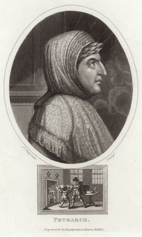 Portræt af Francesco Petrarch af English School