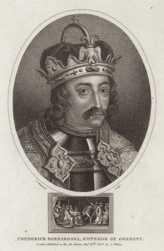 Portræt af Frederick Barbarossa af English School