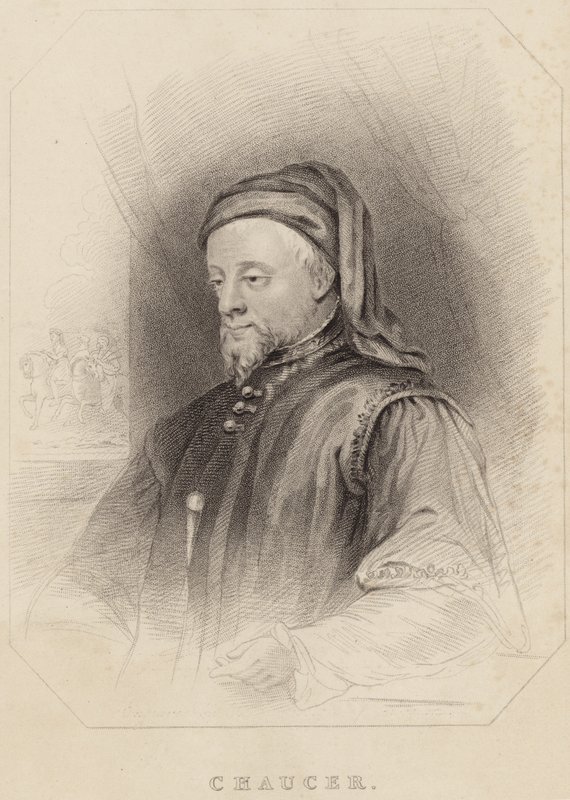 Portræt af Geoffrey Chaucer af English School
