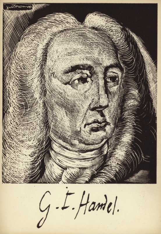 Portræt af Georg Friedrich Händel af English School
