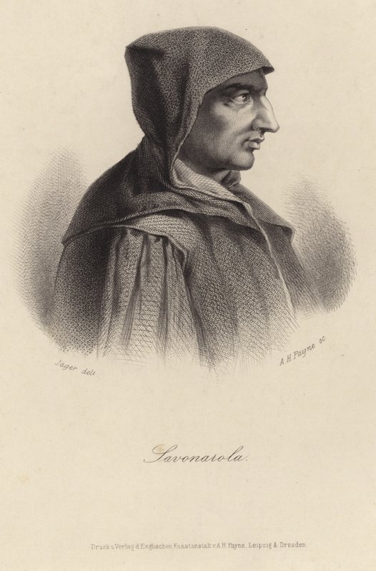 Portræt af Girolamo Savonarola af English School