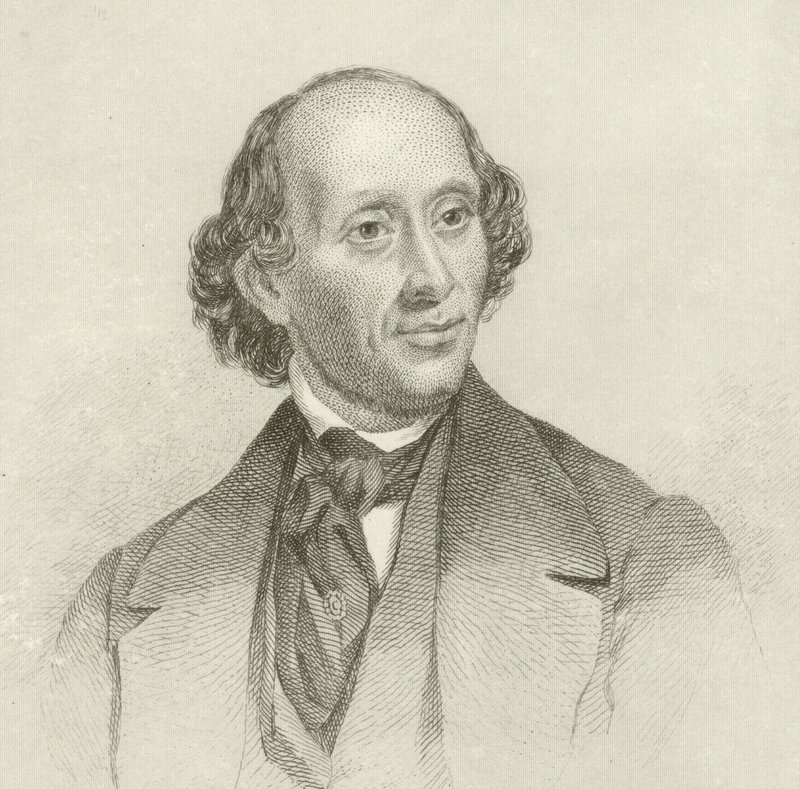 Portrait of Hans Christian Andersen af English School